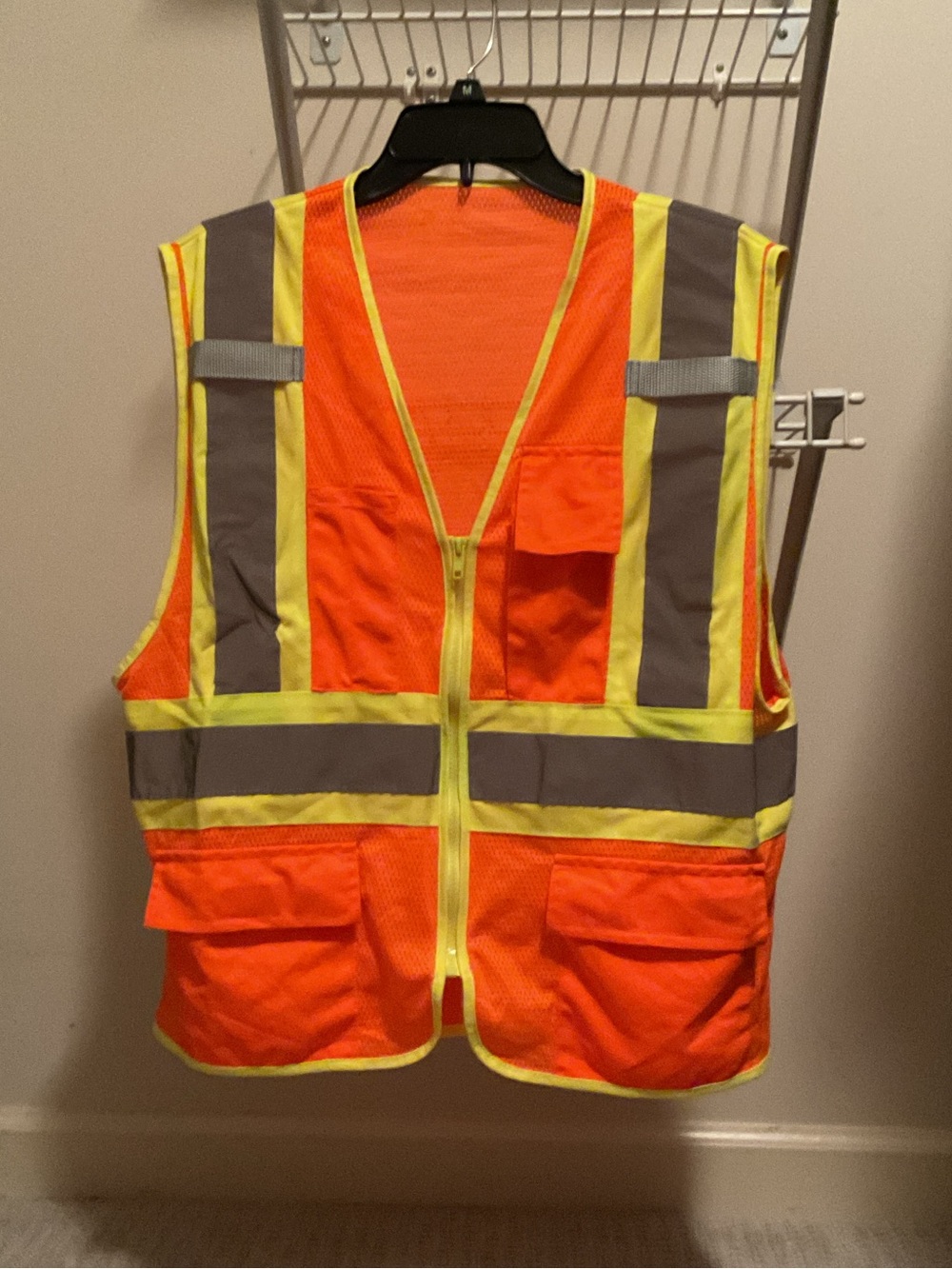 Halloween Orange and Yellow Worker Vest